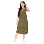 Women's Cotton Midi Dress – Elegant & Stylish