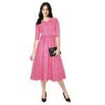 Women's Cotton Midi Dress – Elegant & Stylish