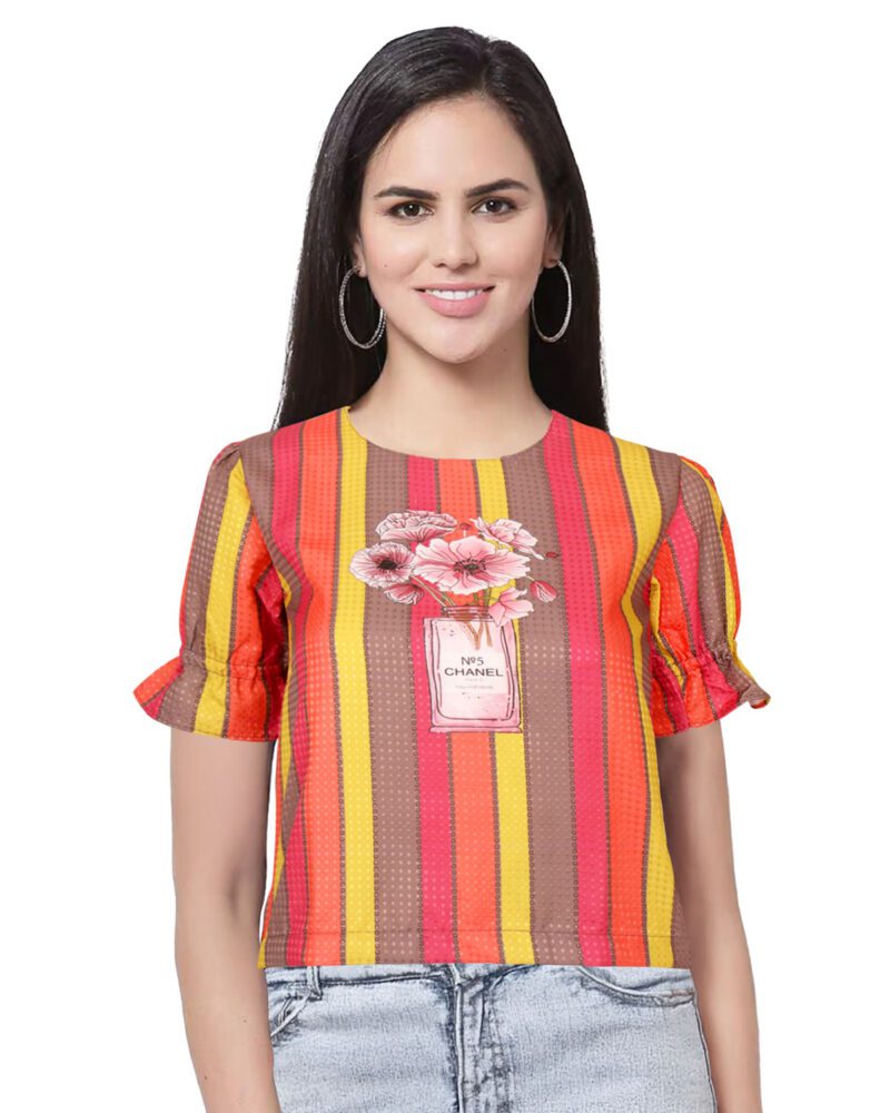Trendy Women's Crop Top – Half Sleeve & Stylish