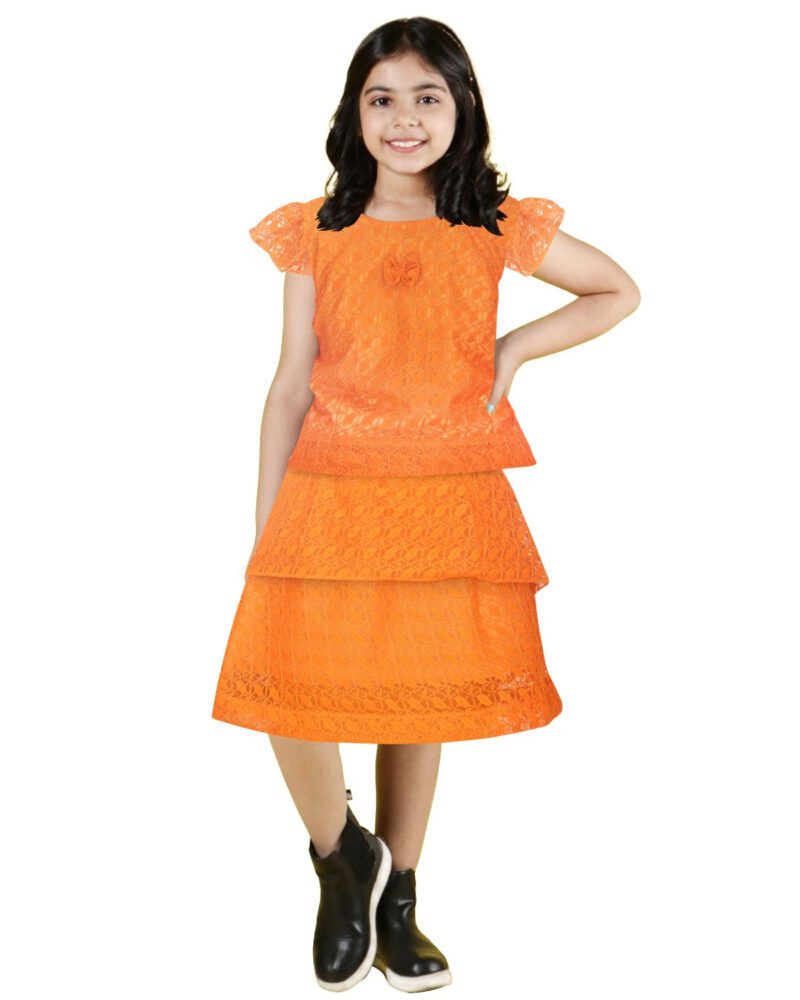 Stylish Girls' Cotton Party Frock – Sleeveless Dress for Kids